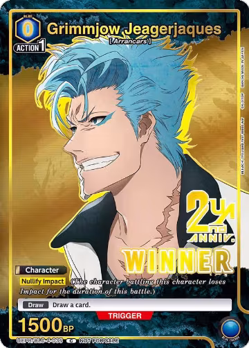Grimmjow Jeagerjaques (035) (Winner) (UEPR/BLC-4-035), Union Arena Promotion Cards — Union Arena card price