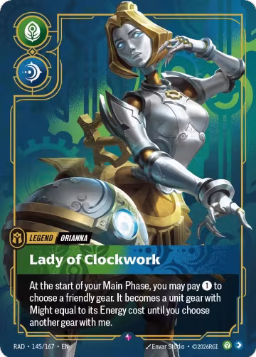 Orianna, Lady of Clockwork (145/167), Radiance — Riftbound card price