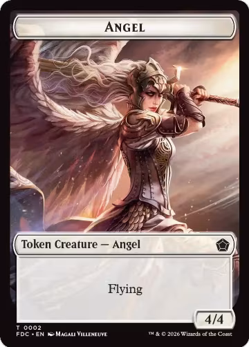 Angel (0002) // Spirit Double-Sided Token (2 // 3), Commander: Foundations — Magic card price