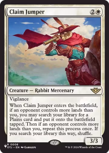 Claim Jumper (8), The List Reprints — Magic card price