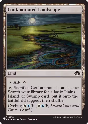 Contaminated Landscape (218), The List Reprints — Magic card price
