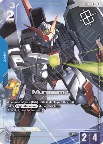 Murasame (Store Tournament Winner Pack 06) (GD05-016), Gundam Promotional Cards — Gundam card price