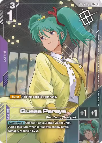 Quess Paraya (Store Tournament Winner Pack 06) (GD05-094), Gundam Promotional Cards — Gundam card price