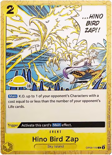 Hino Bird Zap (Luffy Deck) (OP05-116), Set Sail Deck Set — One Piece card price