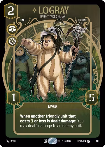 Logray - Bright Tree Shaman (Prestige) (801), Homeworlds — Star Wars card price