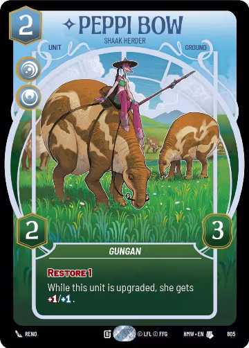 Peppi Bow - Shaak Herder (Prestige) (805), Homeworlds — Star Wars card price