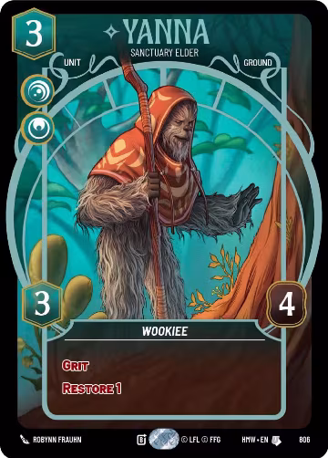 Yanna - Sanctuary Elder (Prestige) (806), Homeworlds — Star Wars card price