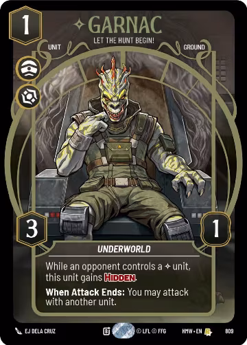 Garnac - Let the Hunt Begin! (Prestige) (809), Homeworlds — Star Wars card price