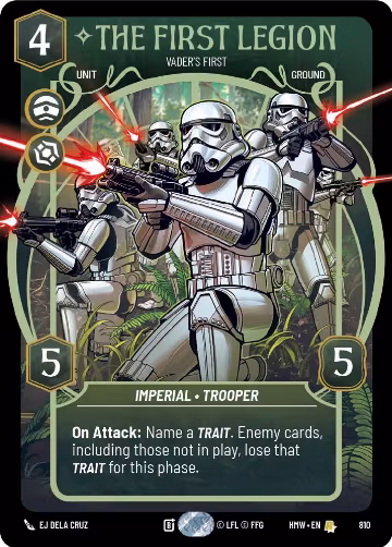 The First Legion - Vader's Fist (Prestige) (810), Homeworlds — Star Wars card price