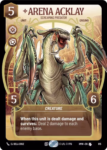 Arena Acklay - Screaming Predator (Prestige) (815), Homeworlds — Star Wars card price
