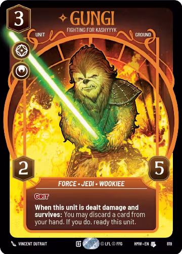 Gungi - Fighting for Kashyyyk (Prestige) (819), Homeworlds — Star Wars card price