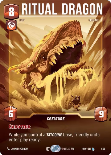 Ritual Dragon (Prestige) (833), Homeworlds — Star Wars card price