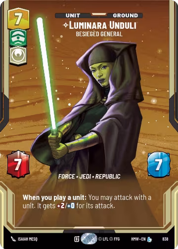 Luminara Unduli - Besieged General (Prestige) (838), Homeworlds — Star Wars card price