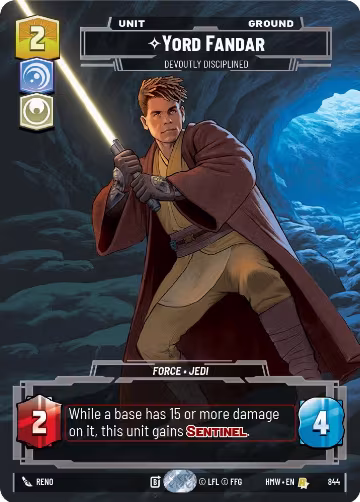 Yord Fandar - Devoutly Disciplined (Prestige) (844), Homeworlds — Star Wars card price