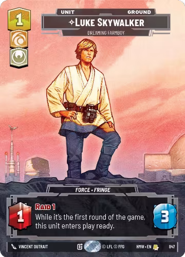 Luke Skywalker - Dreaming Farmboy (Prestige) (847), Homeworlds — Star Wars card price