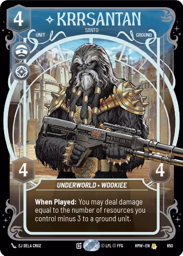 Krrsantan - Santo (Prestige Foil) (850), Homeworlds — Star Wars card price