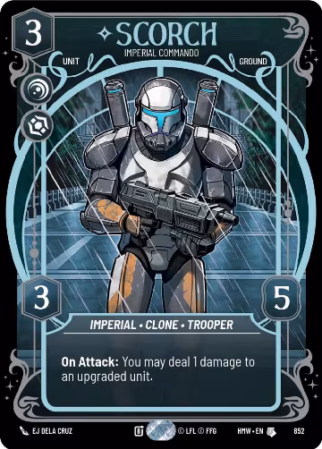 Scorch - Imperial Commando (Prestige Foil) (852), Homeworlds — Star Wars card price