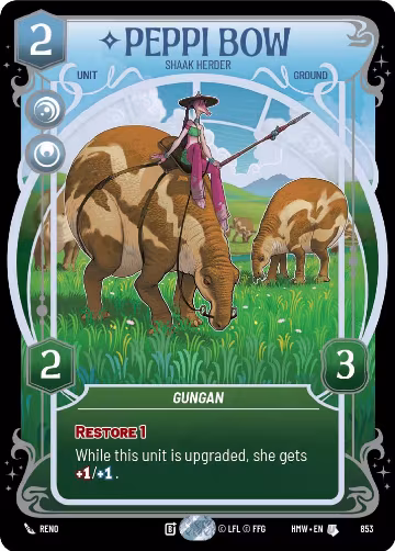 Peppi Bow - Shaak Herder (Prestige Foil) (853), Homeworlds — Star Wars card price