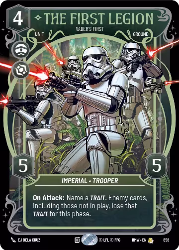 The First Legion - Vader's Fist (Prestige Foil) (858), Homeworlds — Star Wars card price