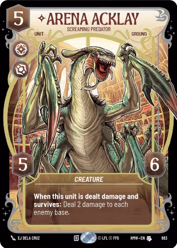 Arena Acklay - Screaming Predator (Prestige Foil) (863), Homeworlds — Star Wars card price