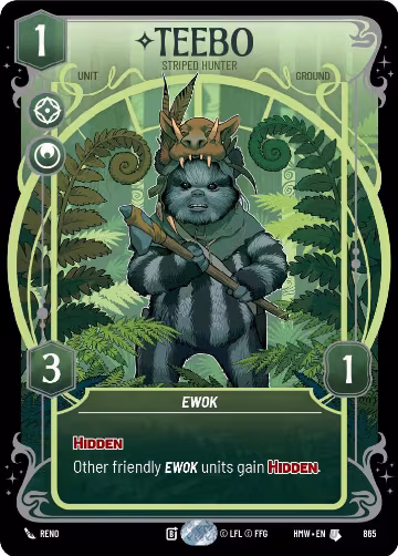 Teebo - Striped Hunter (Prestige Foil) (865), Homeworlds — Star Wars card price