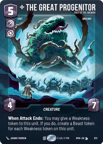 The Great Progenitor - First of the Drengir (Prestige Foil) (873), Homeworlds — Star Wars card price