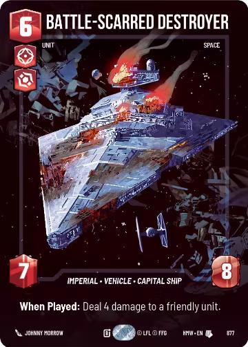 Battle-Scarred Destroyer (Prestige Foil) (877), Homeworlds — Star Wars card price