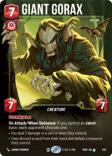 Giant Gorax (Prestige Foil) (879), Homeworlds — Star Wars card price