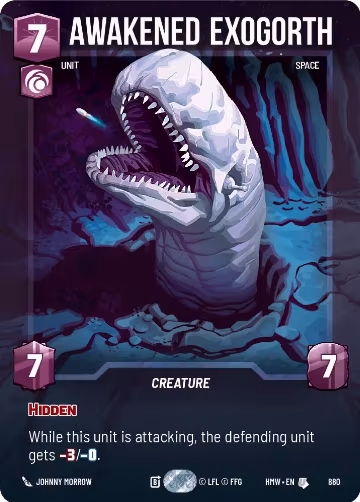 Awakened Exogorth (Prestige Foil) (880), Homeworlds — Star Wars card price