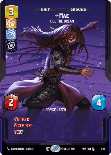 Mae - Kill the Dream (Prestige Foil) (883), Homeworlds — Star Wars card price