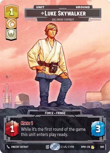 Luke Skywalker - Dreaming Farmboy (Prestige Foil) (895), Homeworlds — Star Wars card price