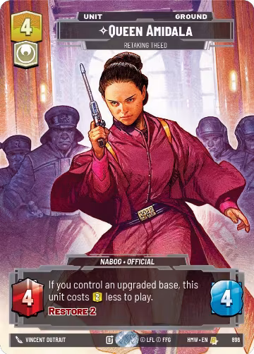 Queen Amidala - Retaking Theed (Prestige Foil) (896), Homeworlds — Star Wars card price
