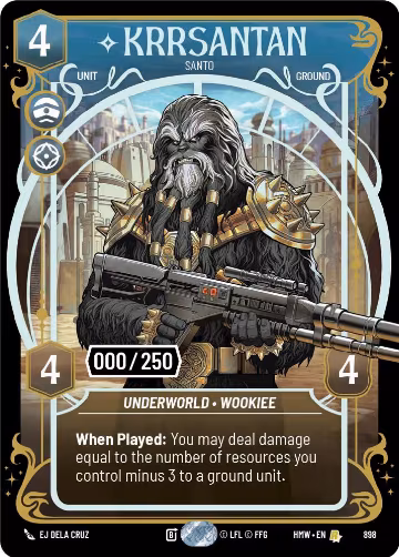 Krrsantan - Santo (Serialized) (898), Homeworlds — Star Wars card price