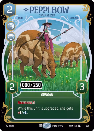 Peppi Bow - Shaak Herder (Serialized) (901), Homeworlds — Star Wars card price
