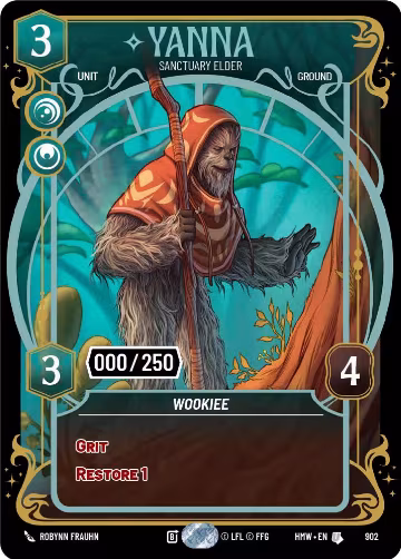 Yanna - Sanctuary Elder (Serialized) (902), Homeworlds — Star Wars card price