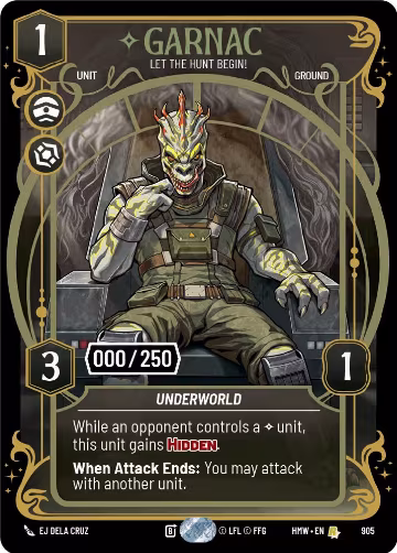 Garnac - Let the Hunt Begin! (Serialized) (905), Homeworlds — Star Wars card price