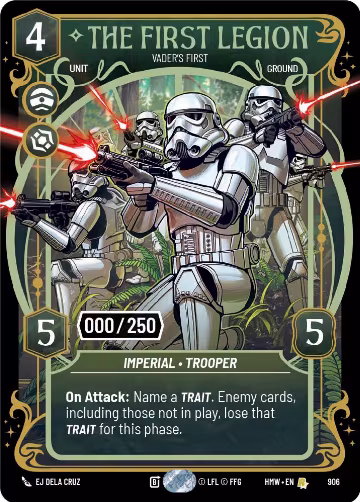 The First Legion - Vader's Fist (Serialized) (906), Homeworlds — Star Wars card price