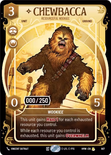 Chewbacca - Resourceful Wookiee (Serialized) (907), Homeworlds — Star Wars card price