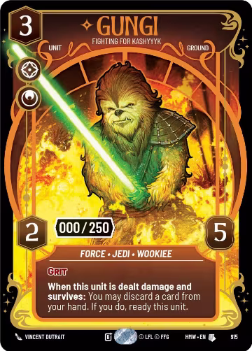 Gungi - Fighting for Kashyyyk (Serialized) (915), Homeworlds — Star Wars card price