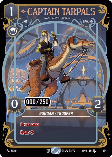 Captain Tarpals - Grand Army Captain (Serialized) (917), Homeworlds — Star Wars card price