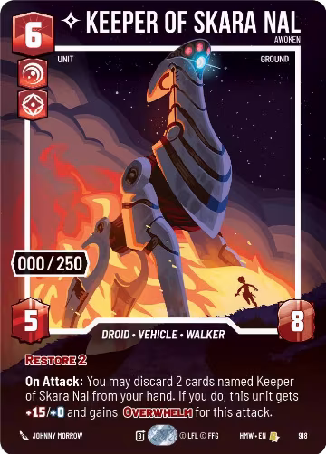 Keeper of Skara Nal - Awoken (Serialized) (918), Homeworlds — Star Wars card price