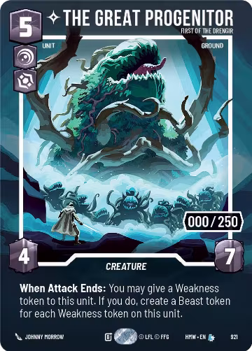 The Great Progenitor - First of the Drengir (Serialized) (921), Homeworlds — Star Wars card price