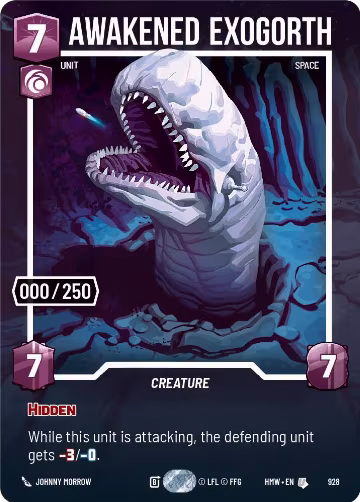 Awakened Exogorth (Serialized) (928), Homeworlds — Star Wars card price