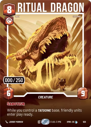 Ritual Dragon (Serialized) (929), Homeworlds — Star Wars card price