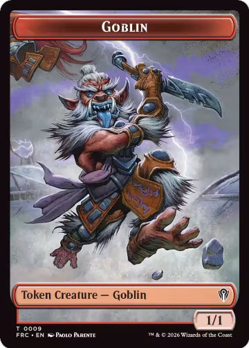 Goblin // Spirit Double-Sided Token (9 // 4), Commander: Reality Fracture — Magic card price