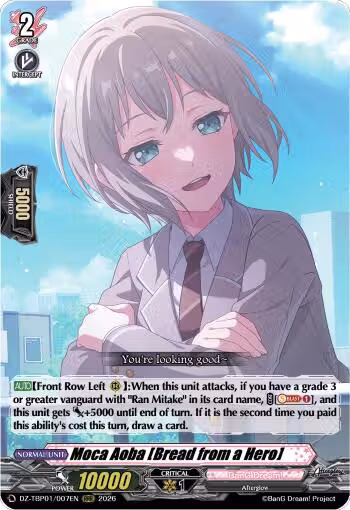 Moca Aoba [Bread from a Hero] (DZ-TBP01/007EN), DZ-TBP01: BanG Dream! Girls Band Party! — Vanguard card price