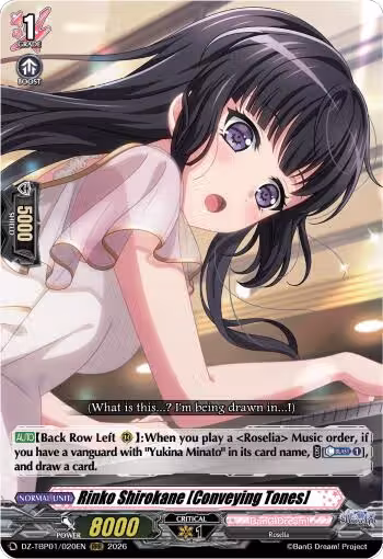 Rinko Shirokane [Conveying Tones] (DZ-TBP01/020EN), DZ-TBP01: BanG Dream! Girls Band Party! — Vanguard card price