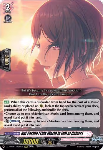 Rui Yashio [This World is Full of Colors] (DZ-TBP01/030EN), DZ-TBP01: BanG Dream! Girls Band Party! — Vanguard card price
