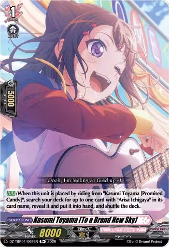 Kasumi Toyama [To a Brand New Sky] (DZ-TBP01/068EN), DZ-TBP01: BanG Dream! Girls Band Party! — Vanguard card price
