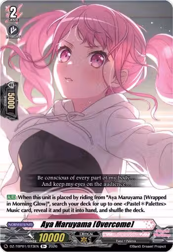 Aya Maruyama [Overcome] (DZ-TBP01/073EN), DZ-TBP01: BanG Dream! Girls Band Party! — Vanguard card price